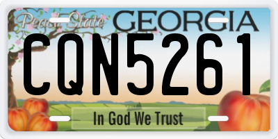 GA license plate CQN5261