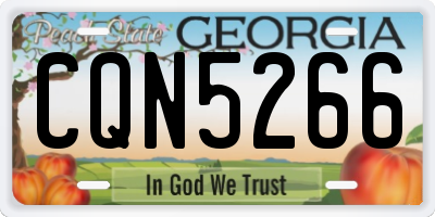 GA license plate CQN5266