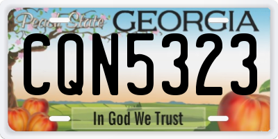 GA license plate CQN5323