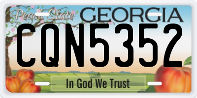 GA license plate CQN5352
