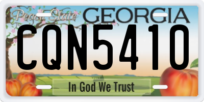 GA license plate CQN5410