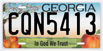 GA license plate CQN5413