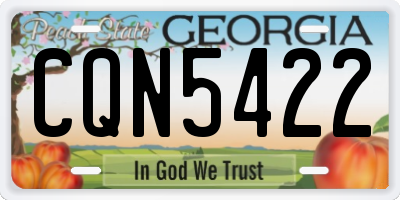 GA license plate CQN5422