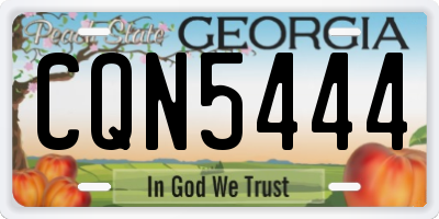 GA license plate CQN5444