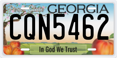 GA license plate CQN5462