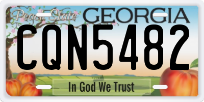 GA license plate CQN5482