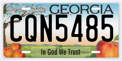 GA license plate CQN5485