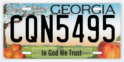 GA license plate CQN5495