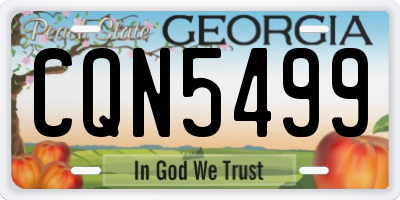 GA license plate CQN5499