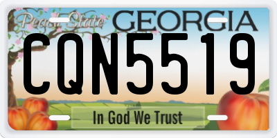GA license plate CQN5519