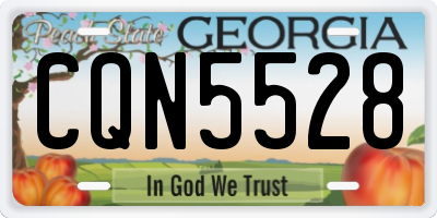 GA license plate CQN5528