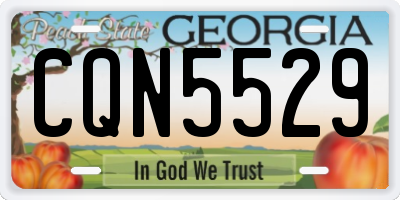 GA license plate CQN5529