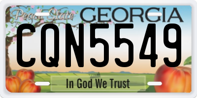 GA license plate CQN5549