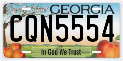 GA license plate CQN5554