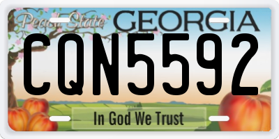 GA license plate CQN5592