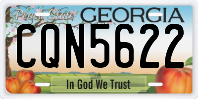 GA license plate CQN5622