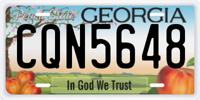 GA license plate CQN5648