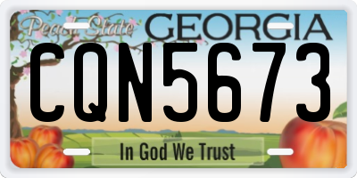 GA license plate CQN5673
