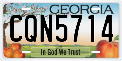 GA license plate CQN5714