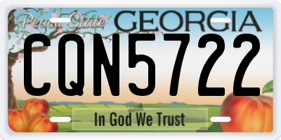 GA license plate CQN5722