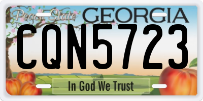 GA license plate CQN5723