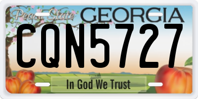 GA license plate CQN5727