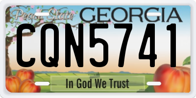 GA license plate CQN5741