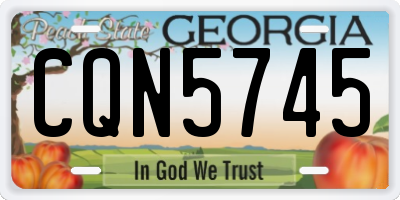 GA license plate CQN5745