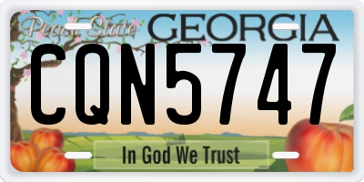 GA license plate CQN5747