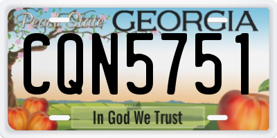 GA license plate CQN5751