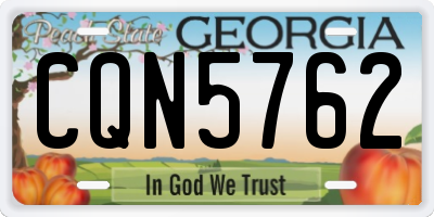 GA license plate CQN5762