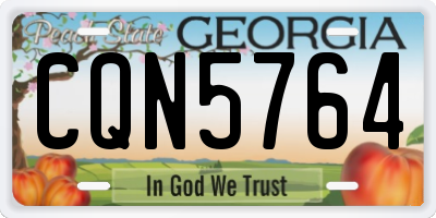 GA license plate CQN5764