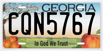 GA license plate CQN5767