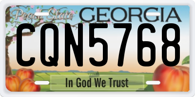 GA license plate CQN5768