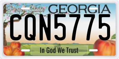 GA license plate CQN5775