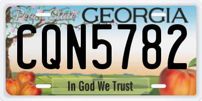 GA license plate CQN5782