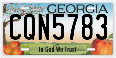 GA license plate CQN5783