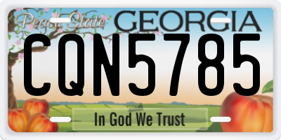 GA license plate CQN5785