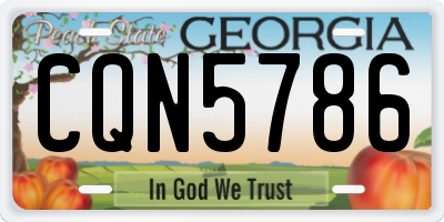 GA license plate CQN5786