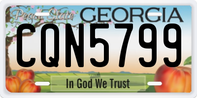GA license plate CQN5799