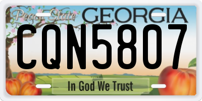 GA license plate CQN5807