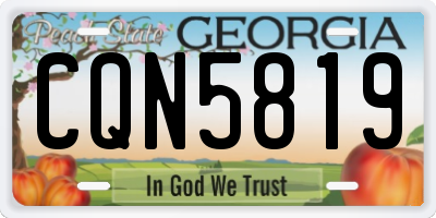GA license plate CQN5819