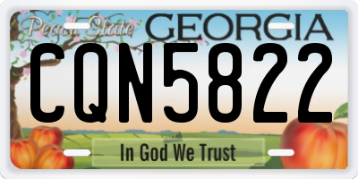 GA license plate CQN5822