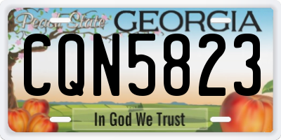 GA license plate CQN5823