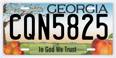 GA license plate CQN5825