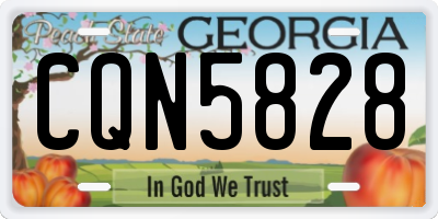 GA license plate CQN5828
