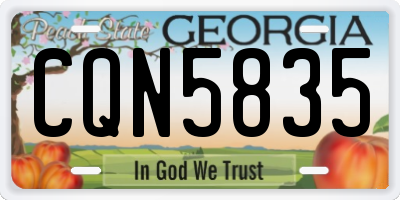 GA license plate CQN5835