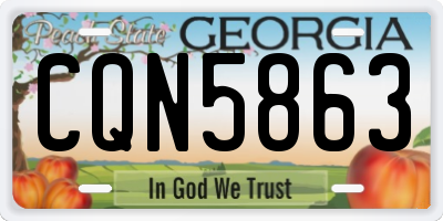 GA license plate CQN5863
