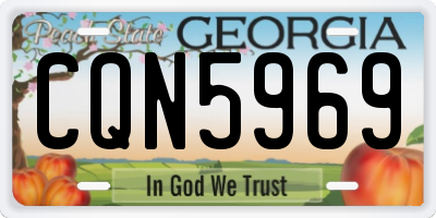GA license plate CQN5969