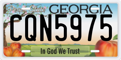 GA license plate CQN5975